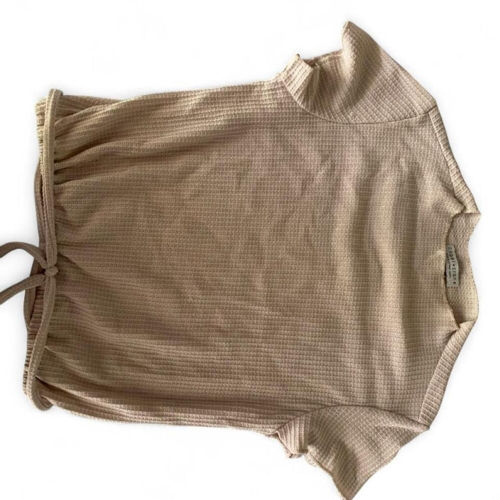 Unbranded Women's Tan and Cream Blouse